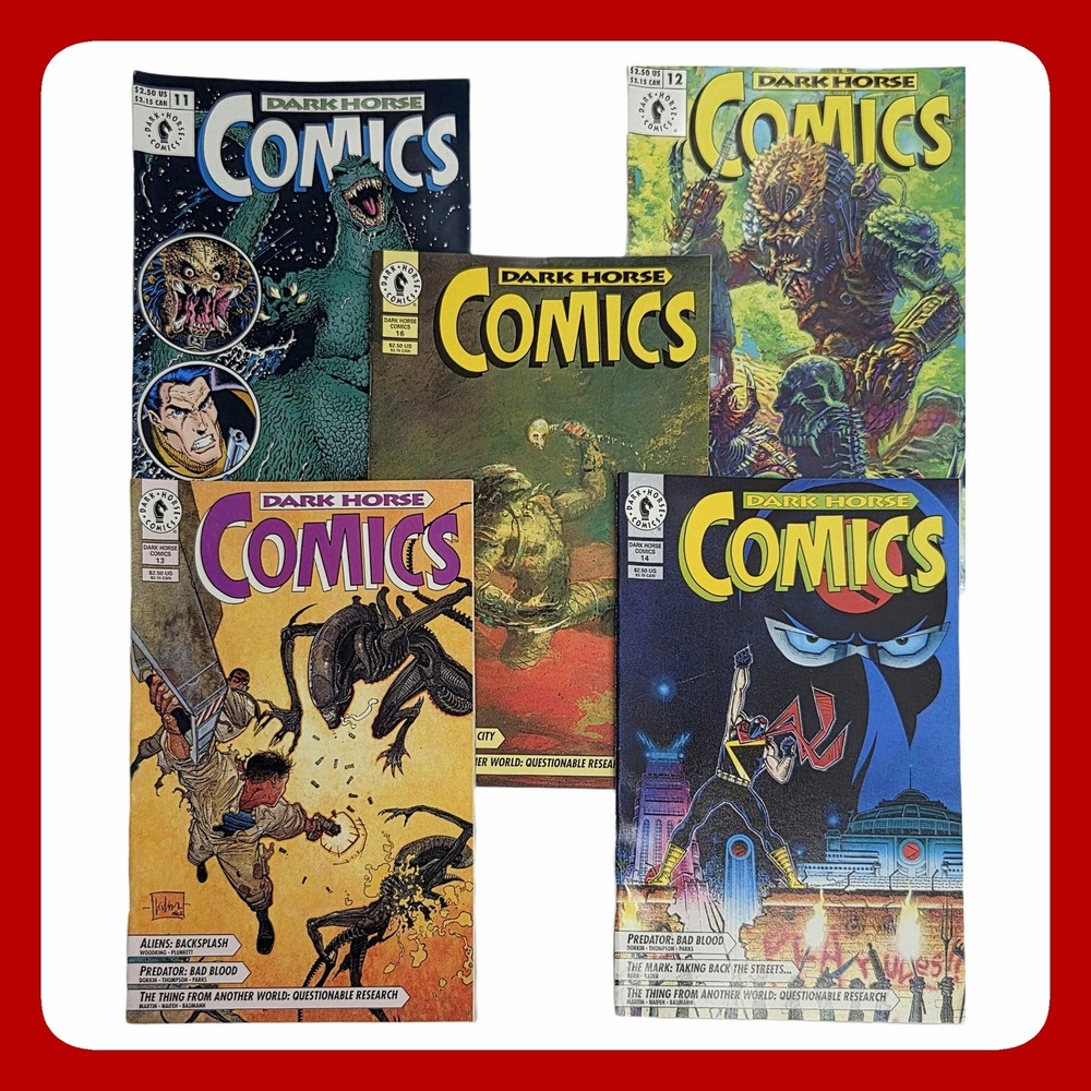 Dark Horse Comics Anthology Lot 5 Issues 11-14 16 Godzilla Predator Aliens 1993